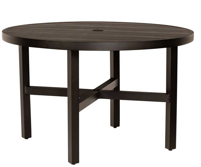 Tri-Slat 60" Round Table w/Elite Base by Woodard - Image 2